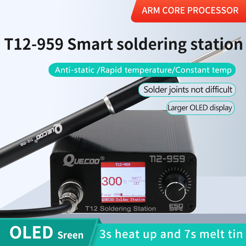 Soldering Station T12 Oled - Stacja lutownicza T12-959 V5.1, elektroniczny lutownik